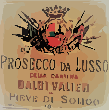 Prosecco da Lusso delle cantine dei Conti Balbi Valier da uve Balbi, prodotte sui pendii della Miceina, a Solighetto.